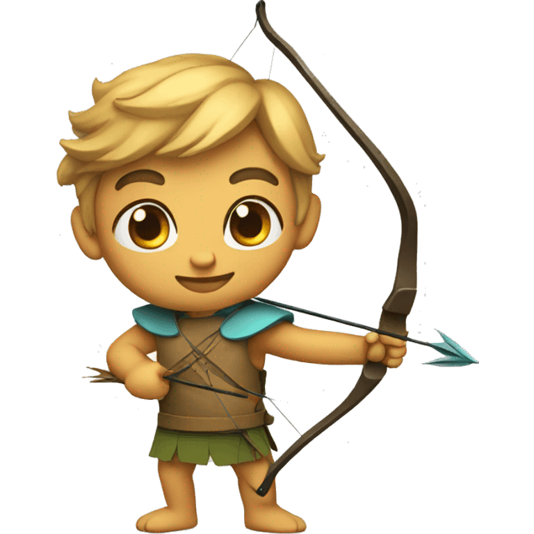 a cartoon character with a bow and arrow emoji