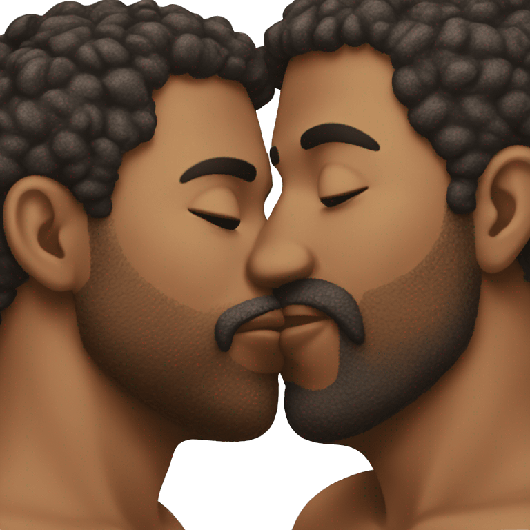 Two man kissing emoji