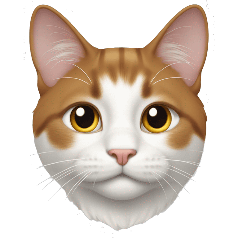 Weiße Katze mit braunen Mittelscheitel  emoji