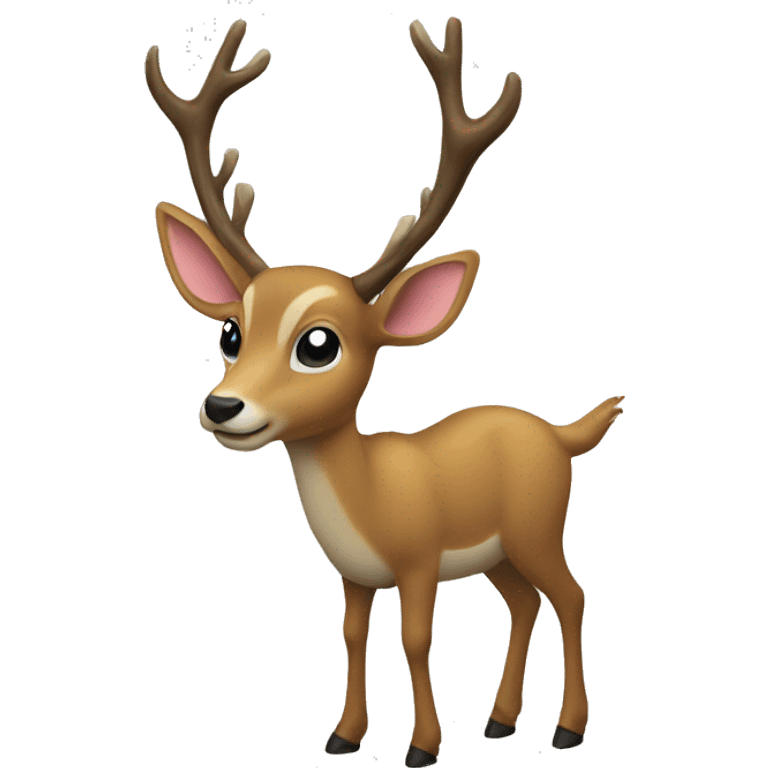 Deer holding a pew pew emoji