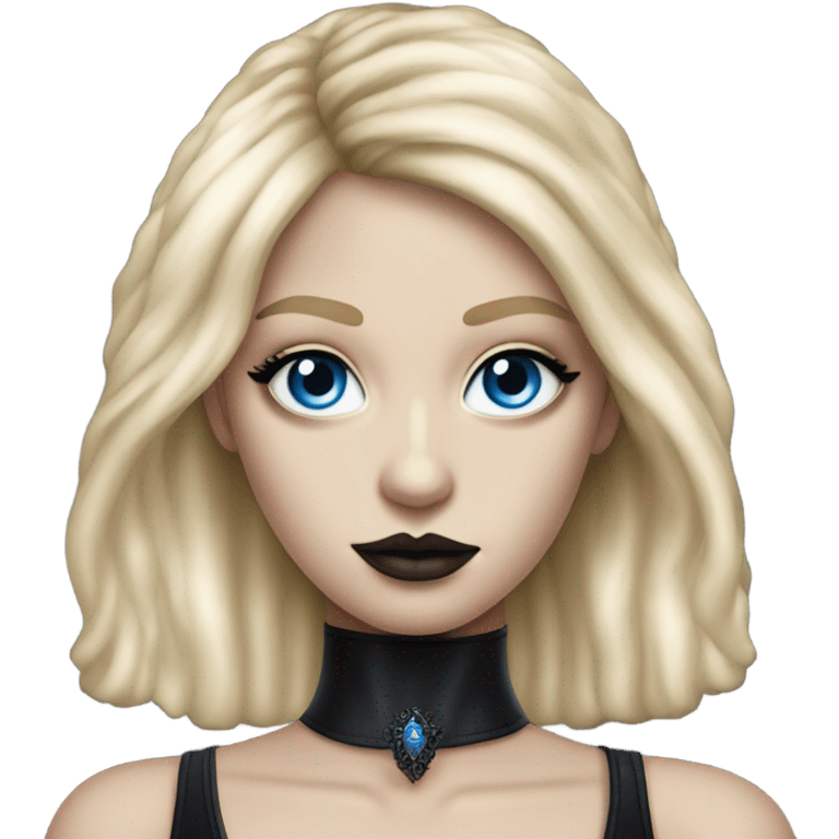 hyper realistic goth blonde blue eyes victoria secret model emoji