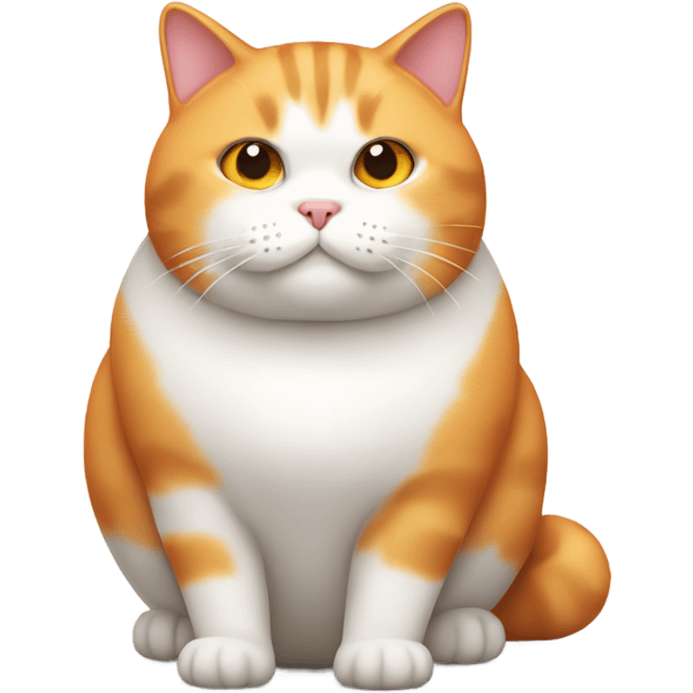 fat orange and white cat emoji