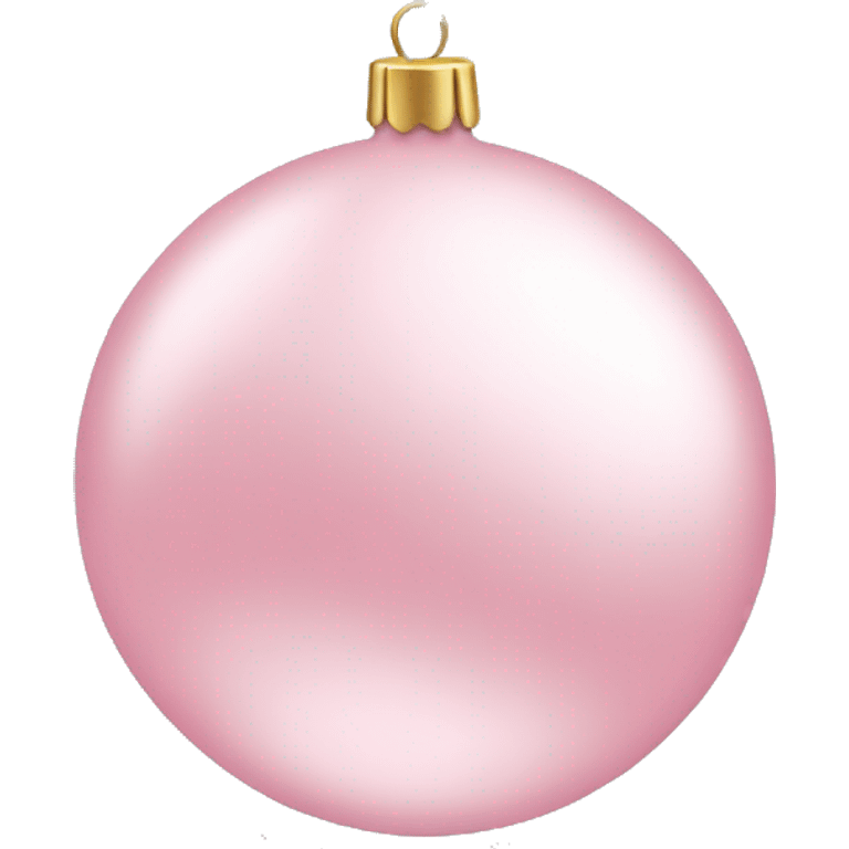 A pastel pink christmas ball emoji