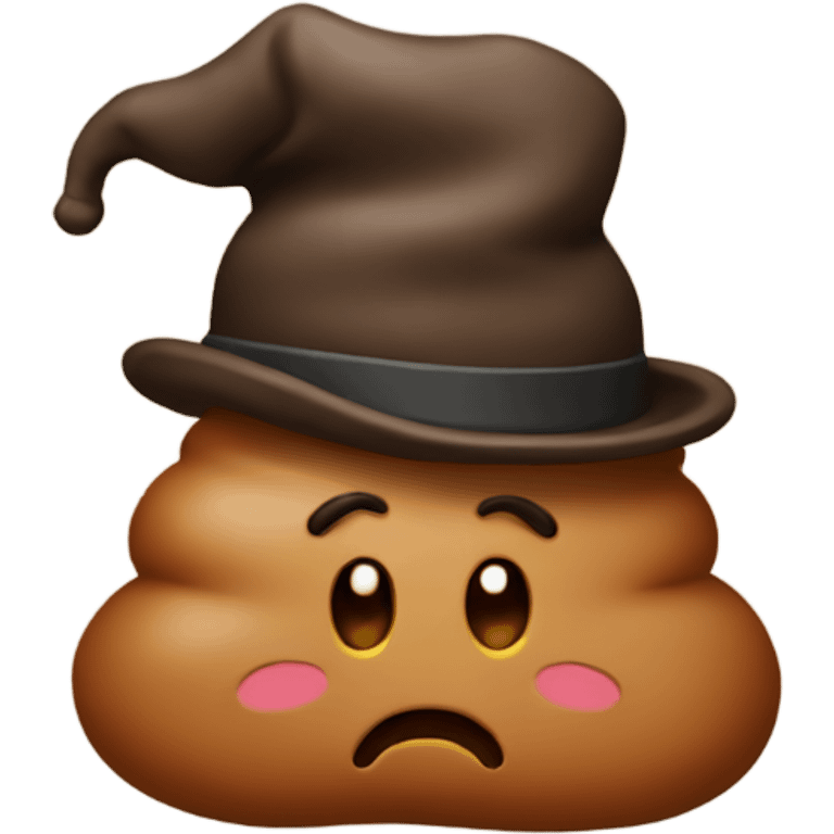 Poop wearing a hat emoji