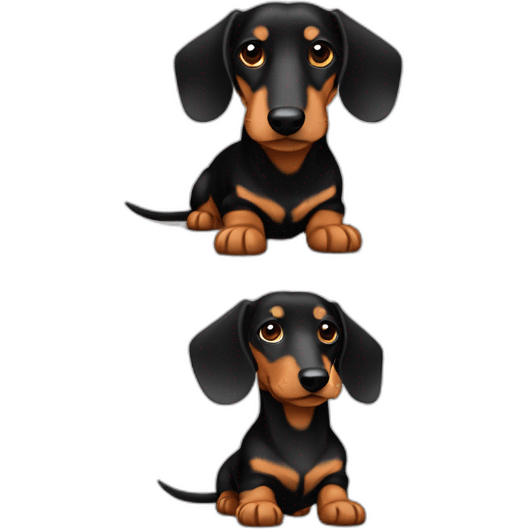 black and tan wire haired dachshund emoji