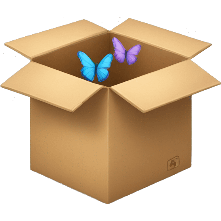 box with butterflies emoji