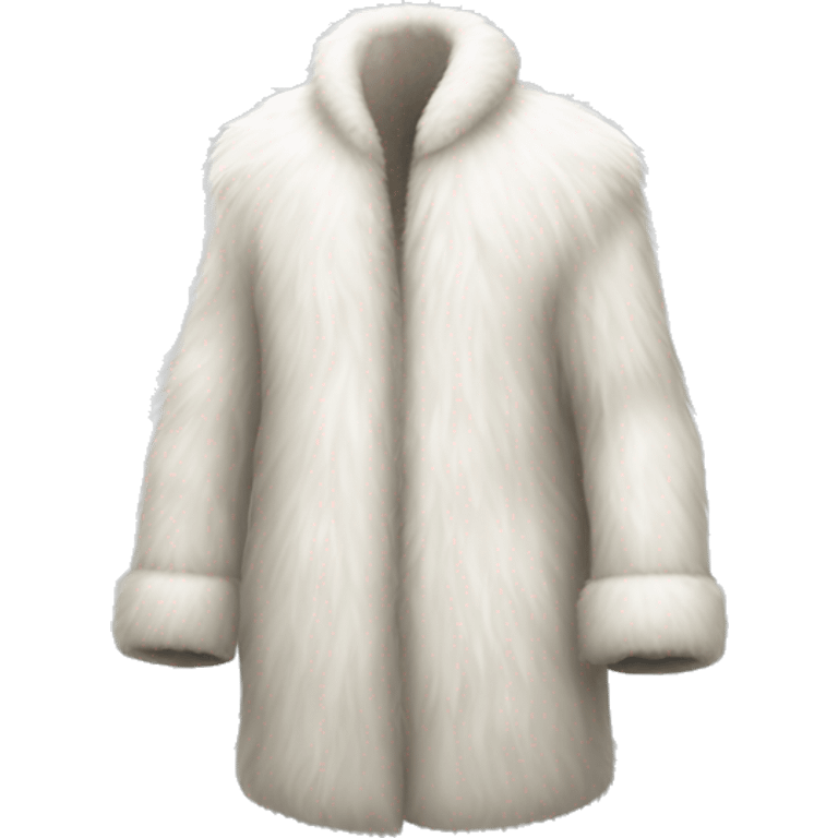 WHITE FUR COAT (ONLY COAT,WITHOUT HUMAN OR ANIMAL) emoji