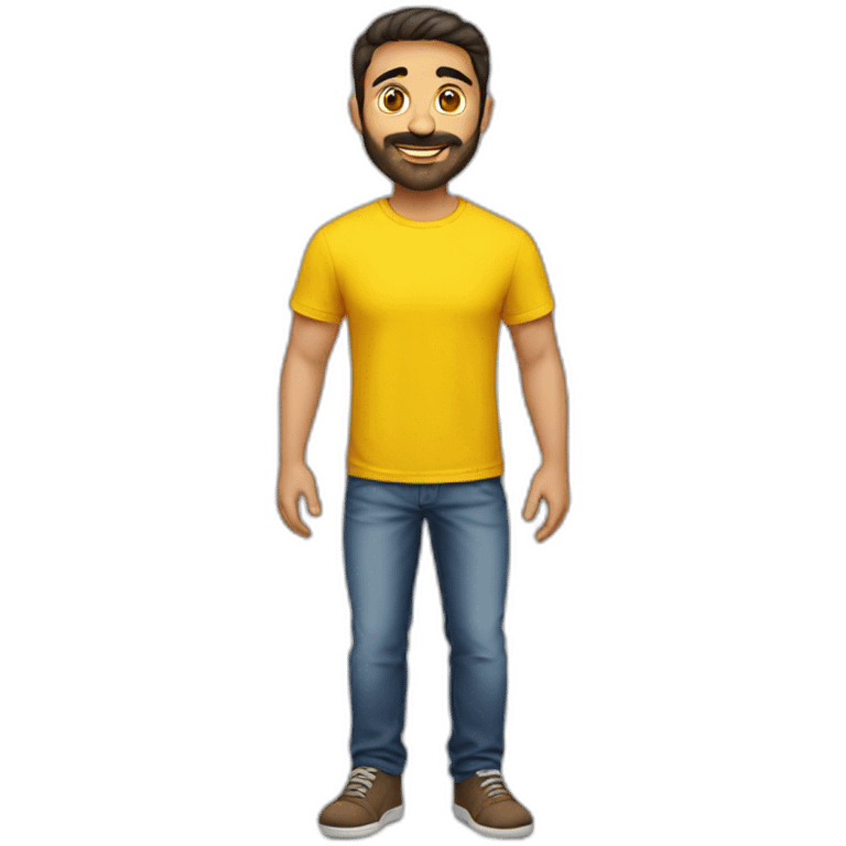 Armenian guy with a yellow T-shirt emoji