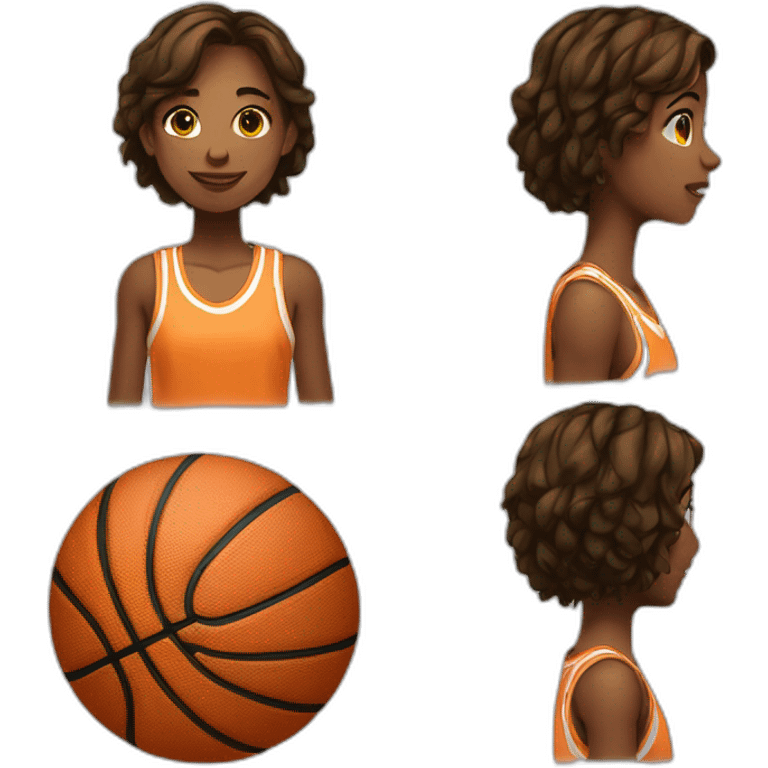 Jeune Fille qui joue au basket-ball emoji