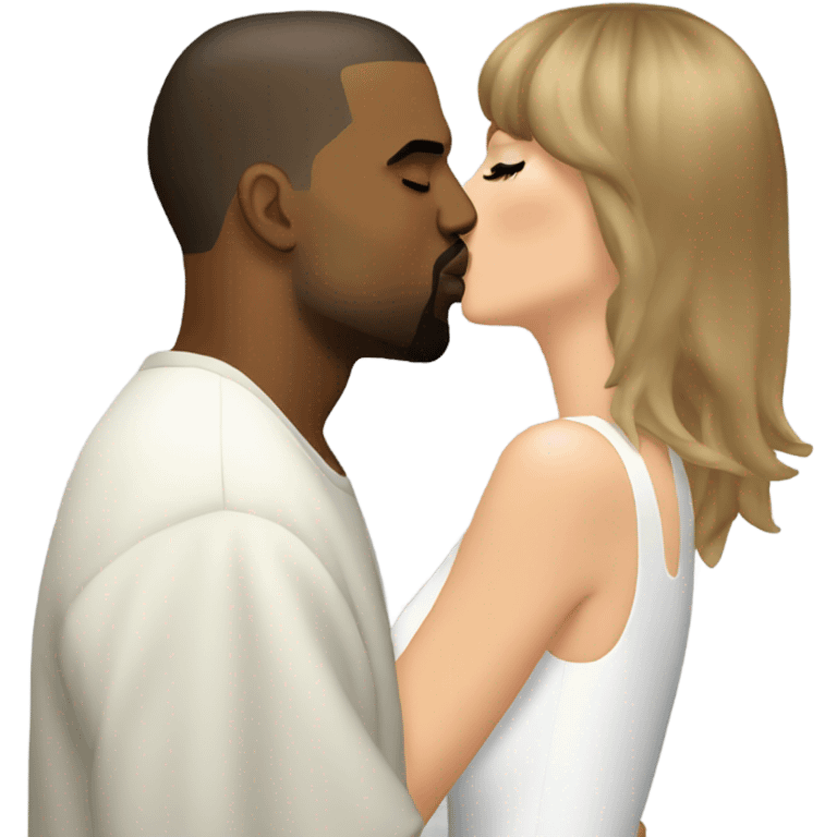 Kanye West kissing Taylor Swift emoji