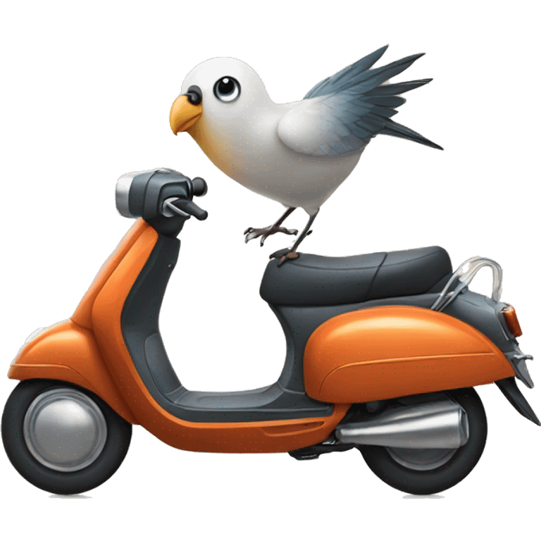 bird on moped emoji