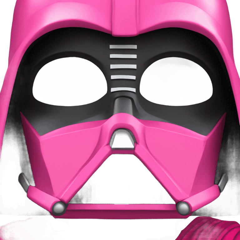 Darth Vader in all pink iconic suit emoji