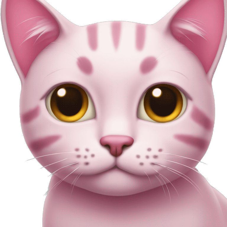 Gato con moñito rosado  emoji