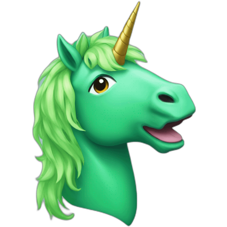 Green unicorn emoji