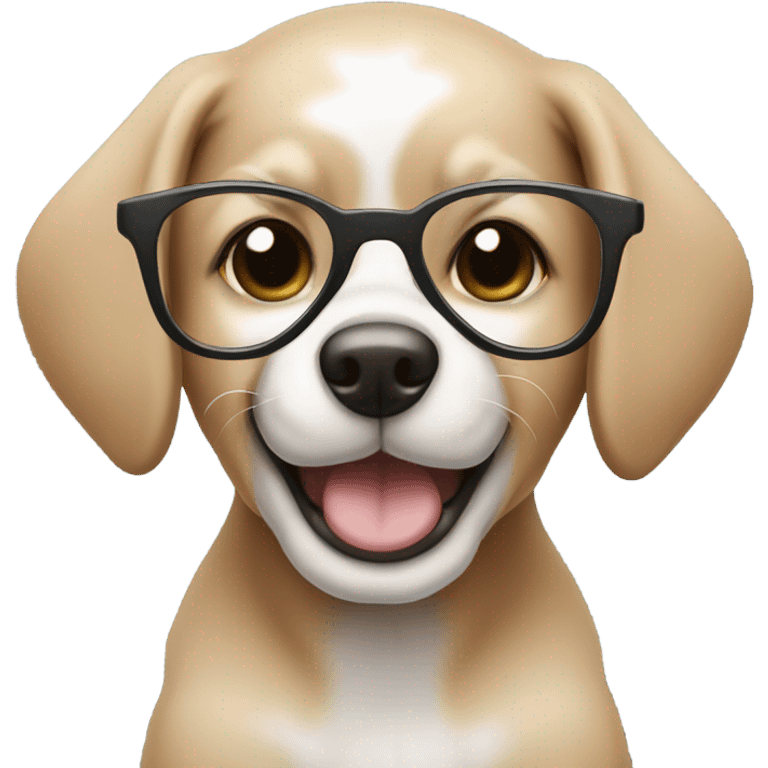 puppie with glasses emoji