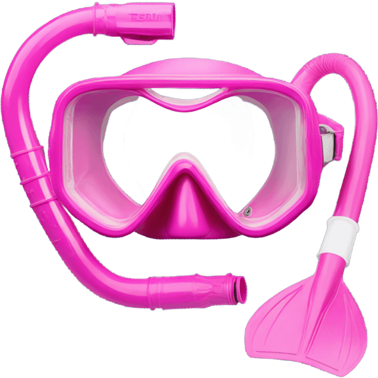 Pink mask and snorkel realistic  emoji