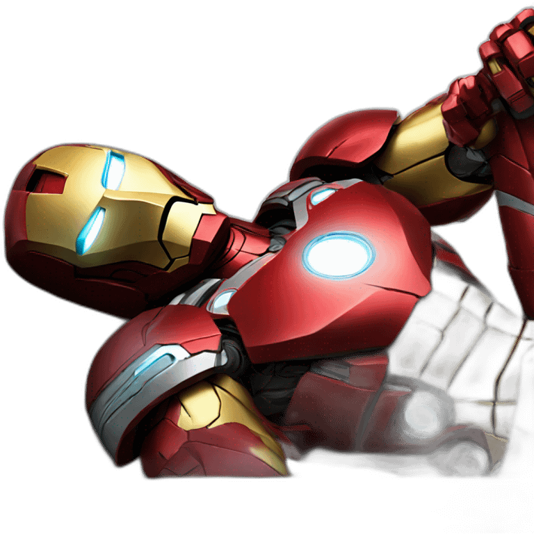 Iron man relaxing emoji