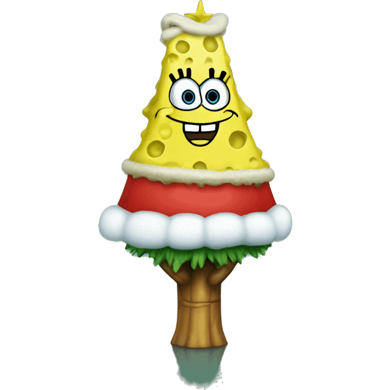 SpongeBob Christmas tree emoji