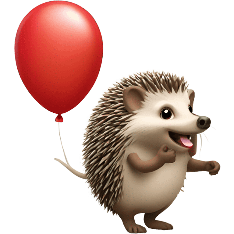 Hedgehog with red balloon emoji