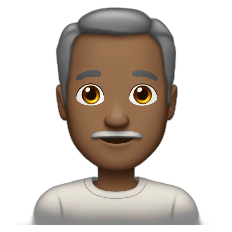 Old man, age 48, brown (no black) skin, small and black hair, no beard, no mustache emoji