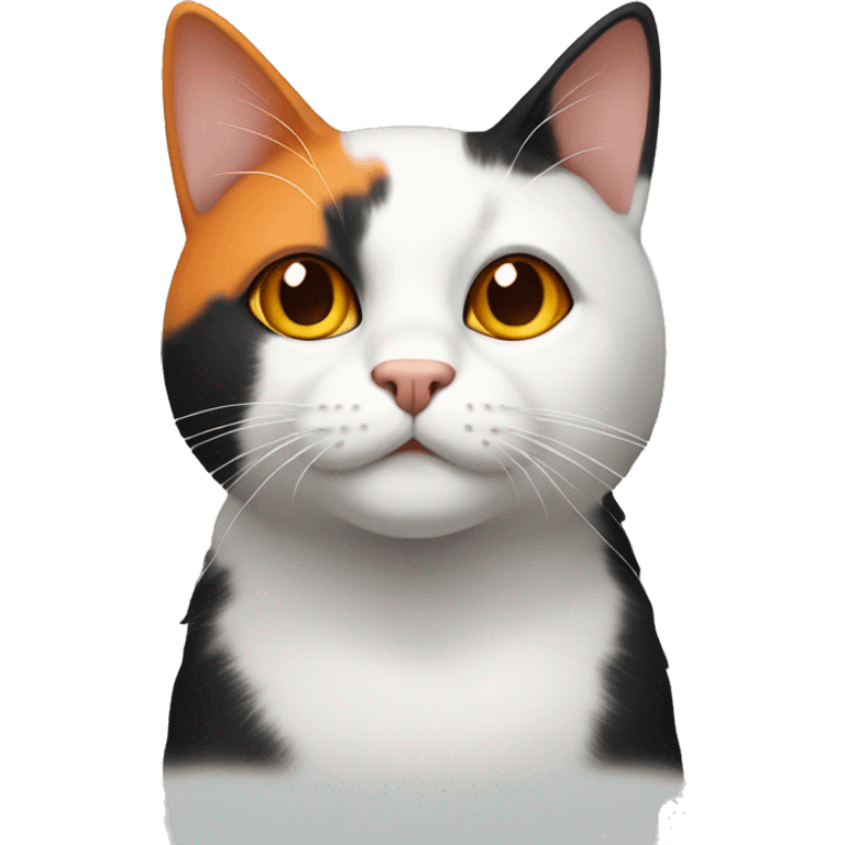 White black and orange cat  emoji