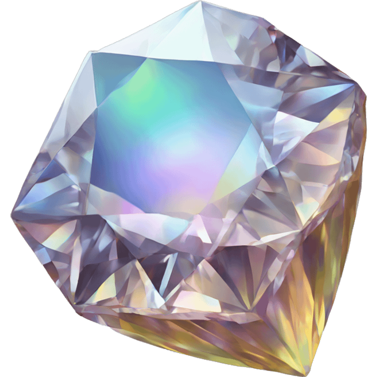 56-carat iridescent diamond crystal cluster emoji