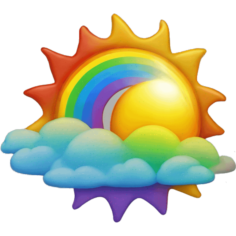 Rainbow sun emoji