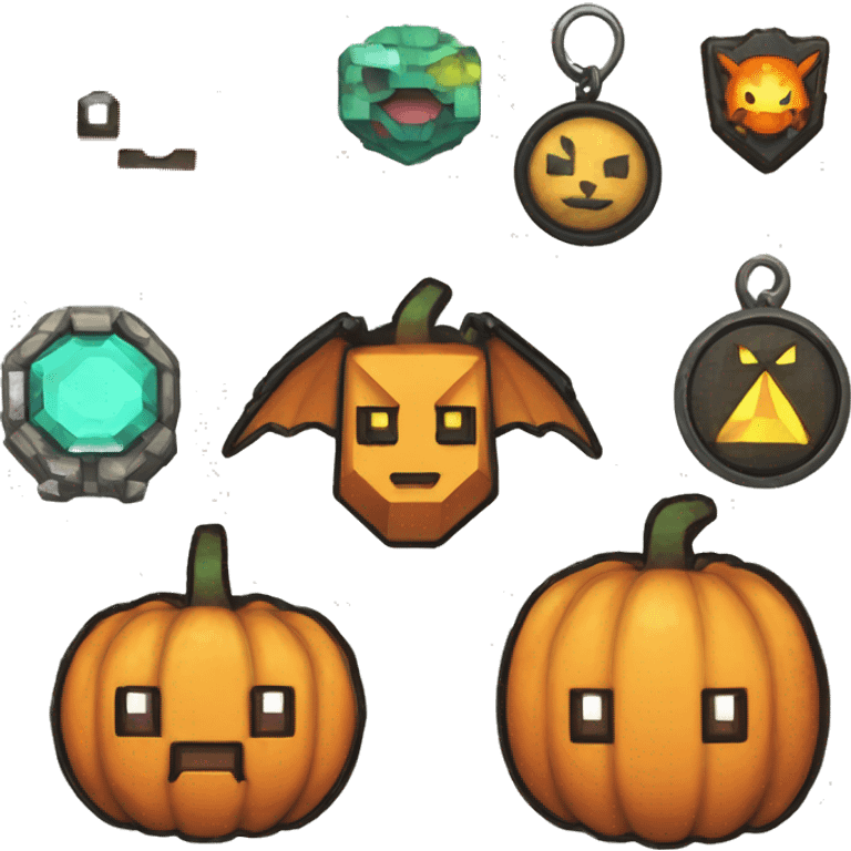 pokemon pumpkin minecraft badge medal future cute emoji