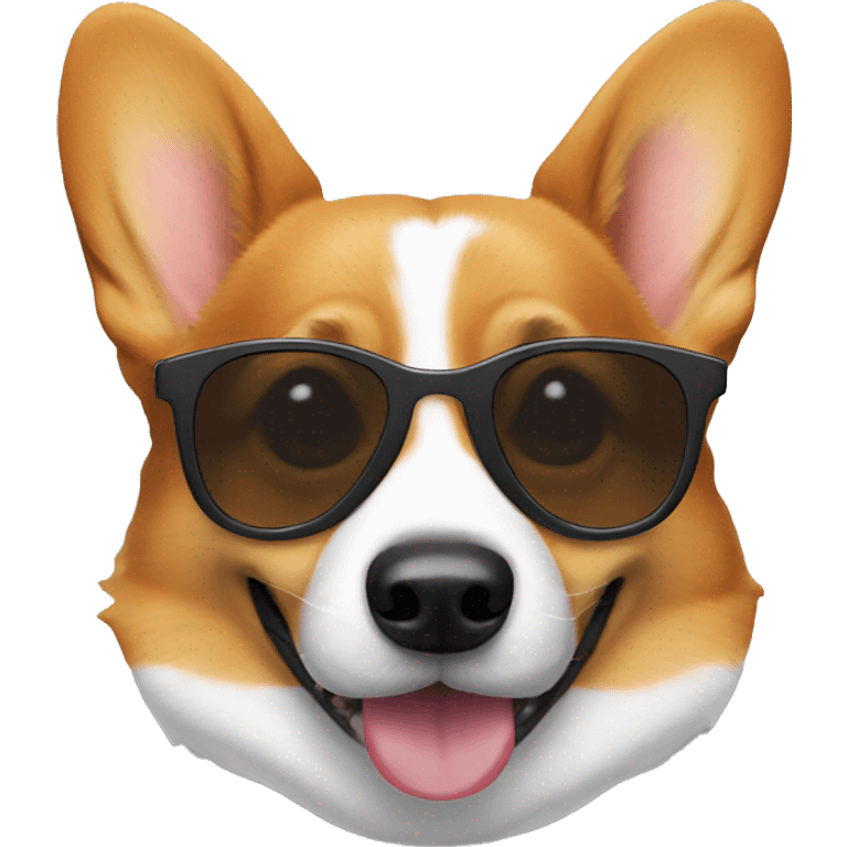 Corgi in sunglasses emoji