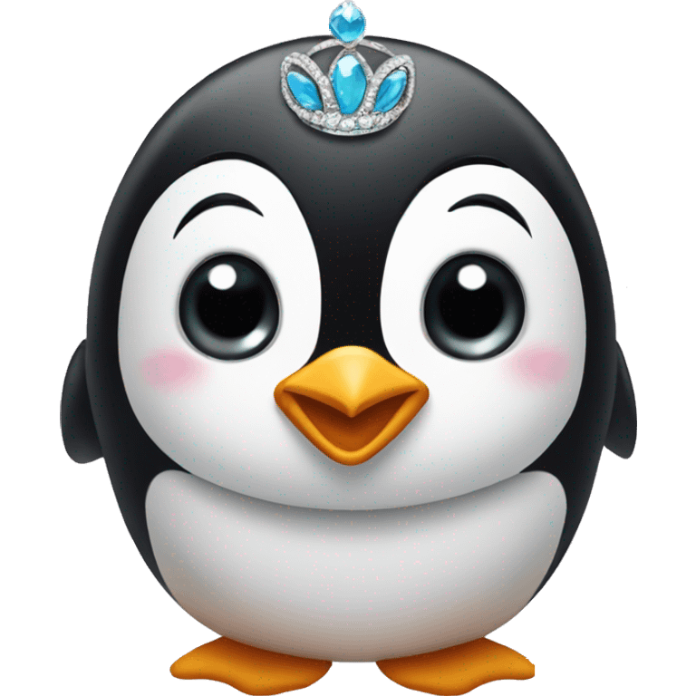 penguin with a tiara emoji