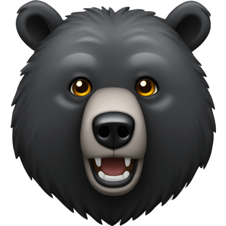 Grizzly noir énervé  emoji