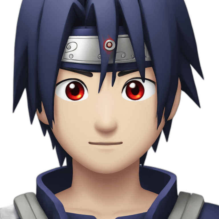 sasuke uchiha with red eyes emoji