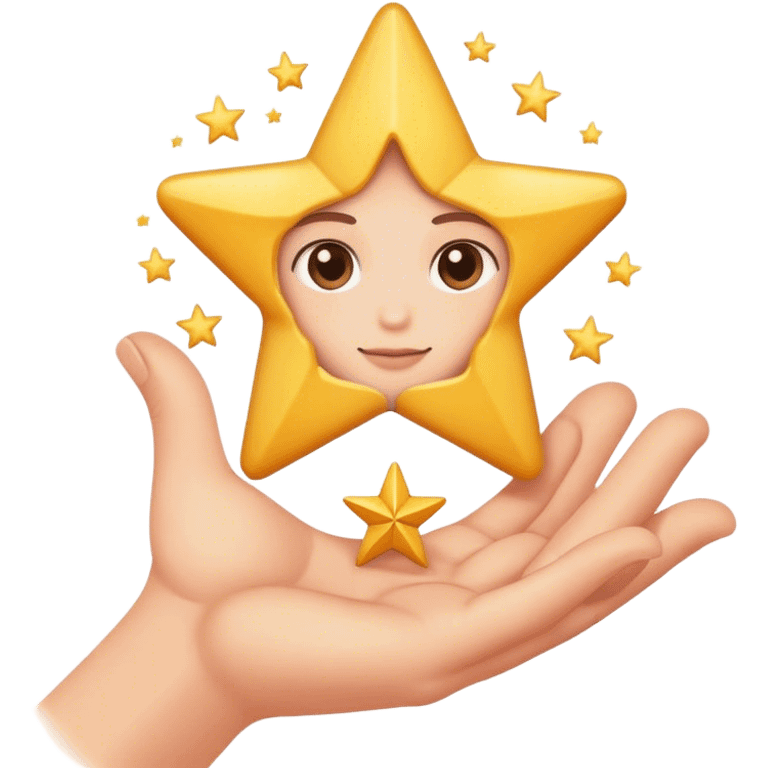 grabbing a dream star with your hand  emoji