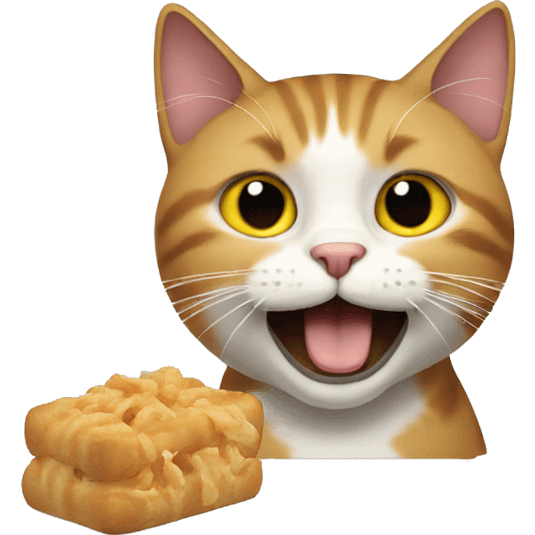 a cat eating kibb emoji