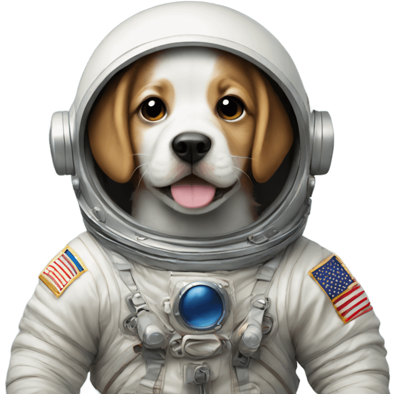 A cute puppy astronaut emoji