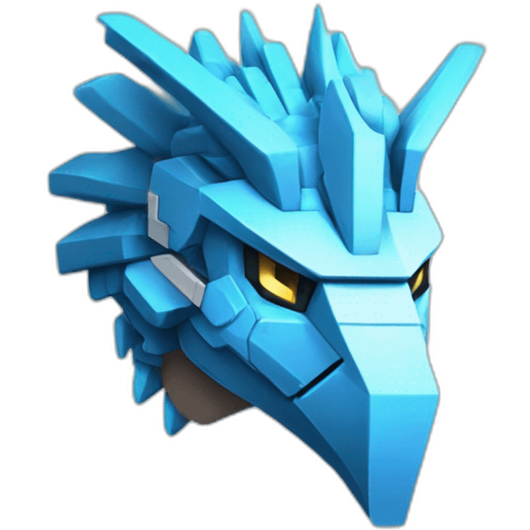 Minecraft Articuno Cyberpunk Head emoji