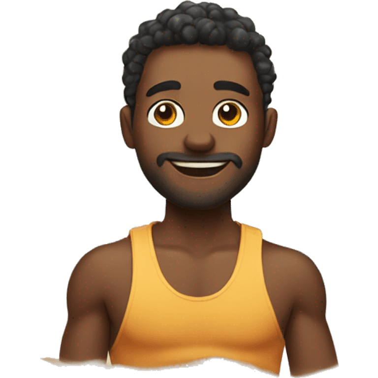 Cute guy at beach emoji