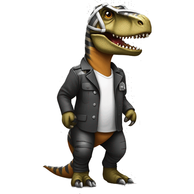 T-rex wearing jail clothes  emoji