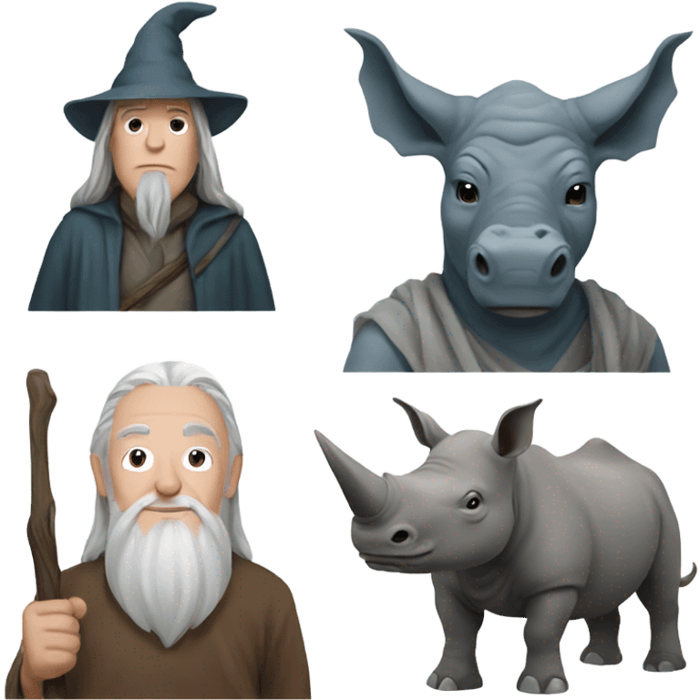 Gandalf a rhino  emoji