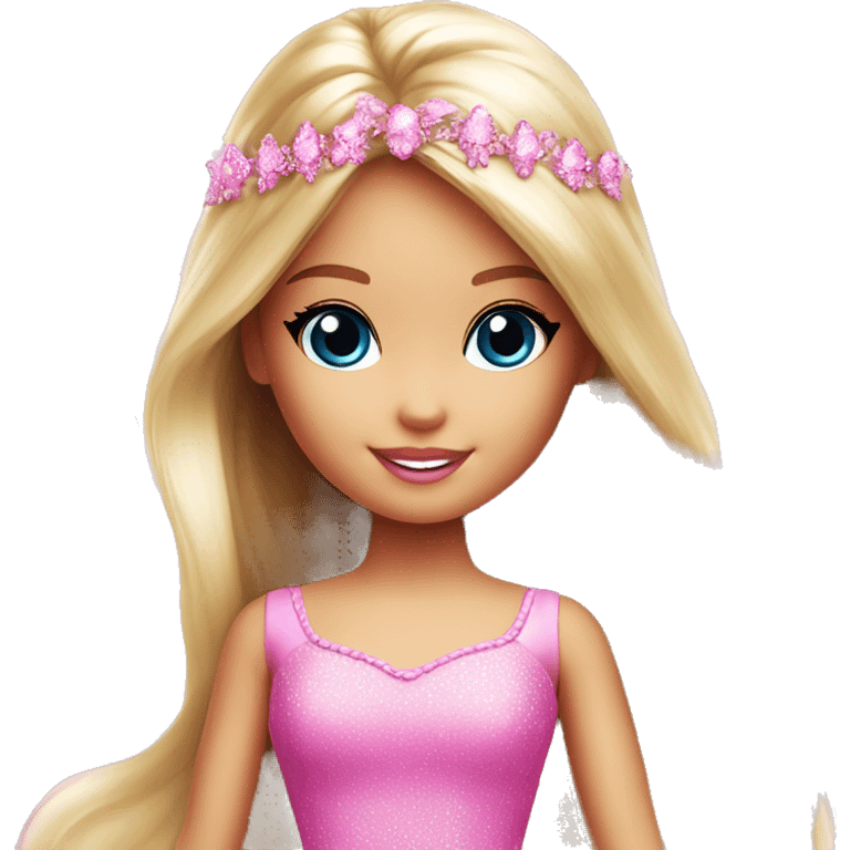 Barbie fairy princess cute girl with c emoji