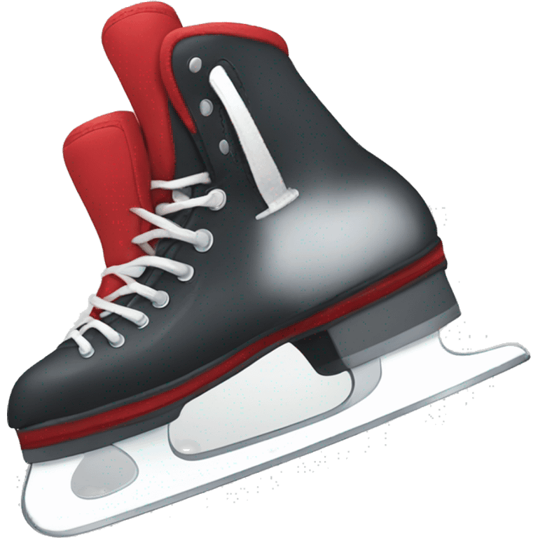 Ice skating boots with red blade emoji