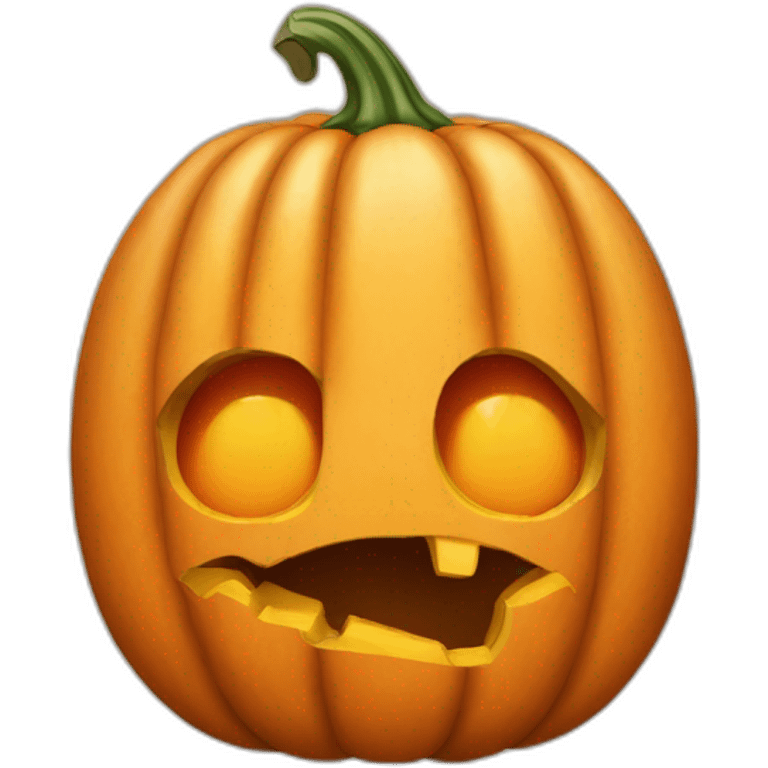 Cuerpo humano con cabeza de calabaza emoji