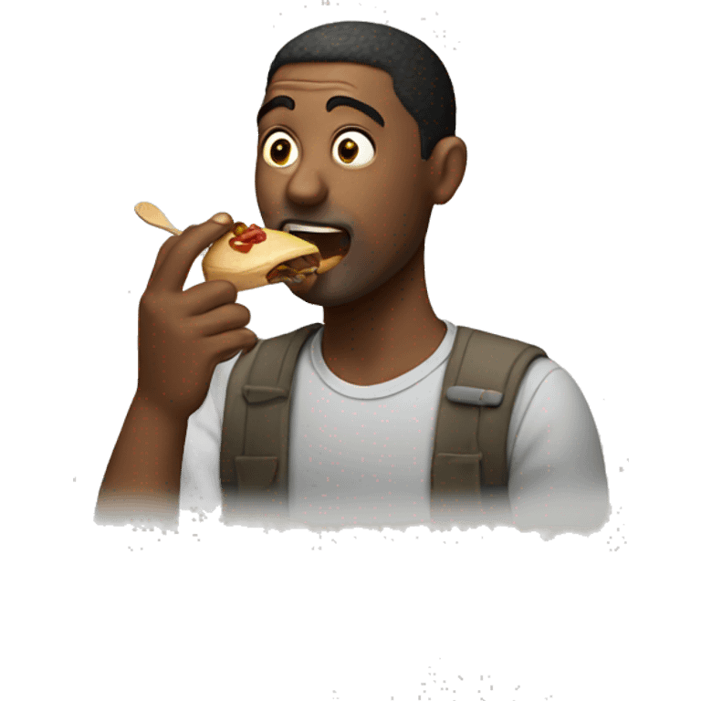 Man eating  emoji