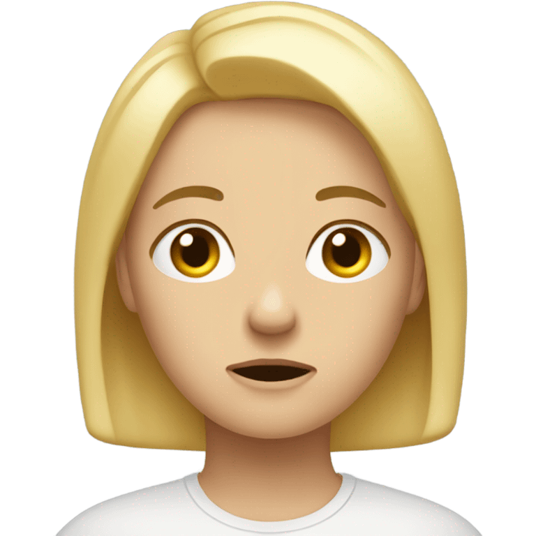 socially anxious blonde with a fear of intimacy  emoji