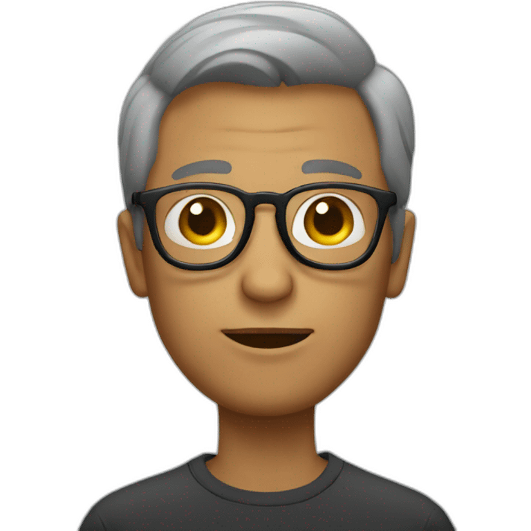 man with thick glasses emoji