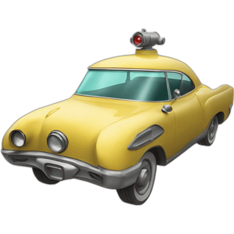 Sci-fi car 50s emoji