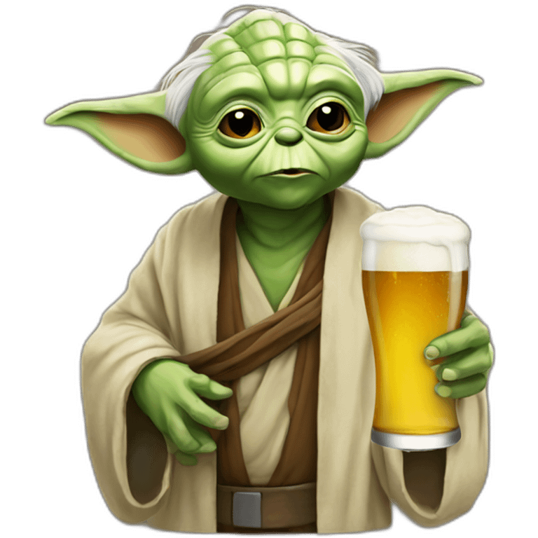 Yoda-drink-beer emoji