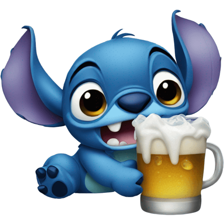 Stitch drinking emoji