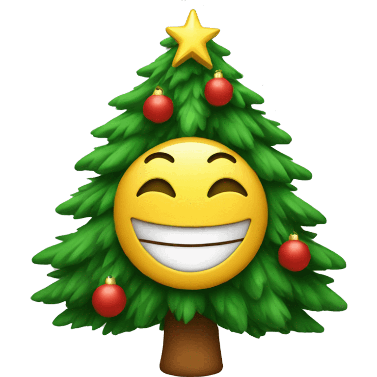 Smiling Christmas tree  emoji