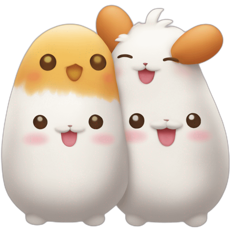 Molang and Piu piu emoji